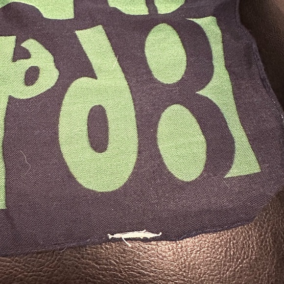 Madewell Women’s Scarf Navy Blue Green Rare Numbers Letters Square 36 x … - Picture 6 of 6